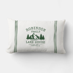 Cojín De Exterior Nombre de la familia Lake House Bosques Árboles ve