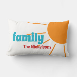 Cojín De Exterior Nombre familiar Patio Lumbar Pillow