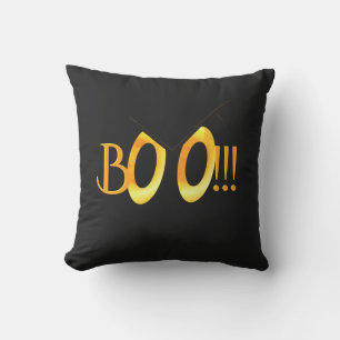 Cojín De Exterior Ojos espeluznantes Boo Dibujo animado con monogram