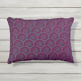 Cojín De Exterior Olas azules en morado