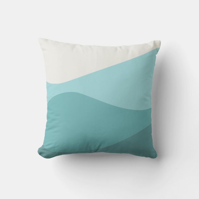 Cojín De Exterior Olas de verde (Anverso)