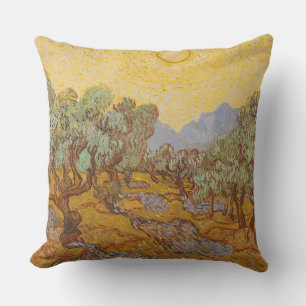 Cojín De Exterior Olivos de Van Gogh Cielo Sol Amarillo