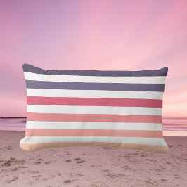 Cojín De Exterior Ombre Beach Sunset Strips Dusky Purple & Pink