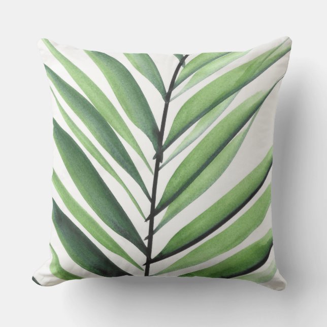 Cojín De Exterior Palm acuarela (Anverso)