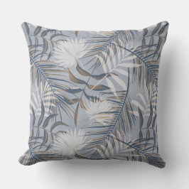 Cojín De Exterior Palmeras Gris Tropicales