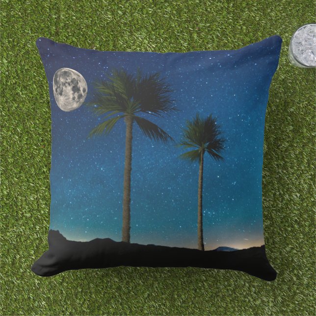 Cojín De Exterior Palmeras por la noche (Césped)