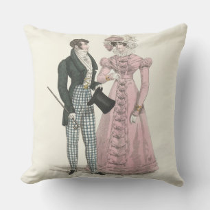 Cojín De Exterior Pareja Boda Antigua 1823 Hombre Mujer Moda