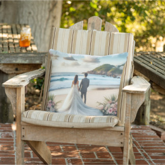Cojín De Exterior Pareja de Playa de Boda