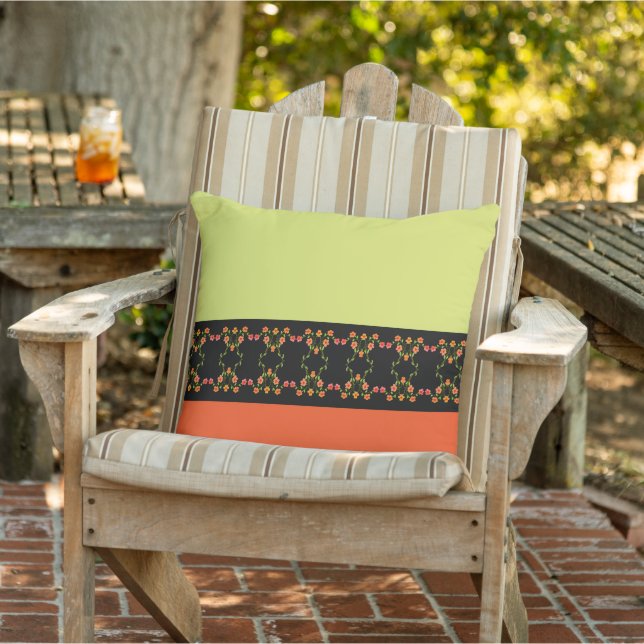 Cojín De Exterior Patio con Acento Floral (Silla)