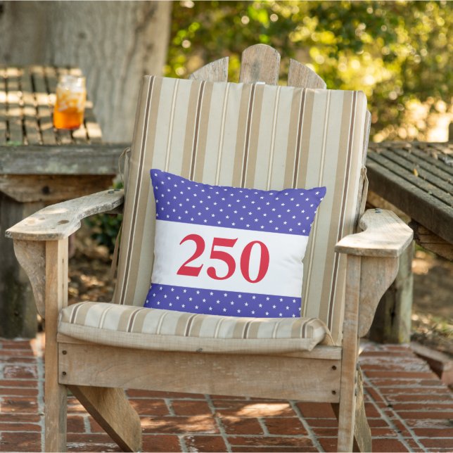 Cojín De Exterior Patriotic Red White & Blue 250 (Silla)