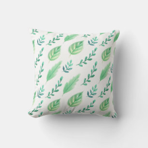 Cojín De Exterior Patrón de acuarela de palma tropical