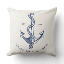 Patrón de ancla nautica de crema azul vintage