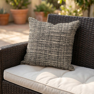 Cojín De Exterior Patrón de boucle tejido beige gris marfil taupe