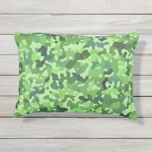 Cojín De Exterior Patrón de Camo Naranja verde Naranja azul marrón n