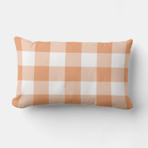 Cojín De Exterior Patrón de comprobación de Gingham del Naranja de c