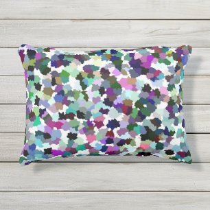 Cojín De Exterior Patrón de cristal de resumen de múltiples colores
