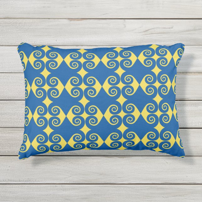 Cojín De Exterior Patrón de diamante curo (Anverso)