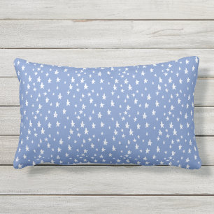 Cojín De Exterior Patrón de Estrellas Caprichosas Azul Centella para