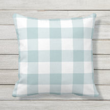 Patrón de Gingham azul y blanco Pastel verificado