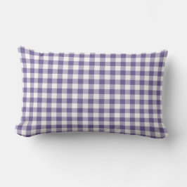 Cojín De Exterior Patrón de Gingham púrpura ultra violeta verificado