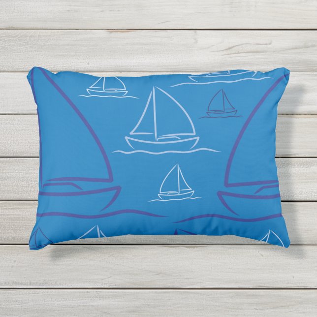 Cojín De Exterior Patrón de yate (Anverso)