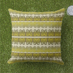 Cojín De Exterior Patrón tribal étnico africano con simboles Adinkra