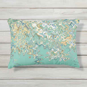 Cojín De Exterior Patrón único de Moda turquesa