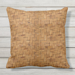 Cojín De Exterior Patrón Wicker Tejido