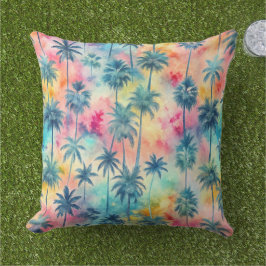 Cojín De Exterior Pattern Tie Dye Palms