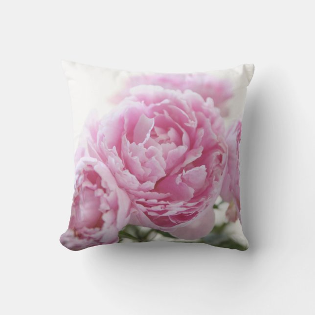 Cojín De Exterior Peonies rosados (Anverso)