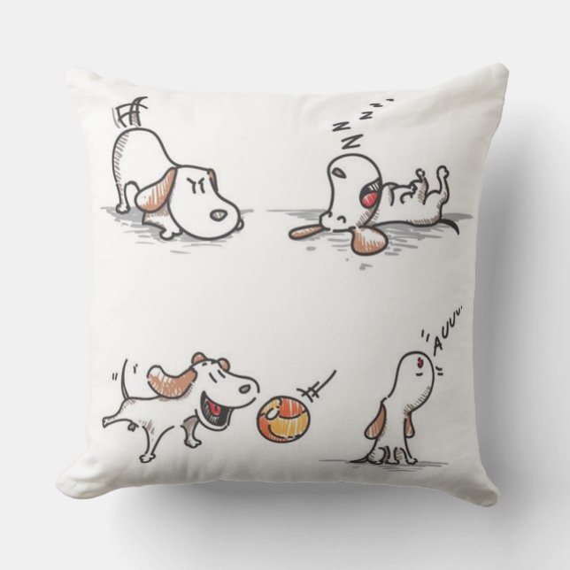 Cojín De Exterior Perro juguetón personalizado (Anverso)