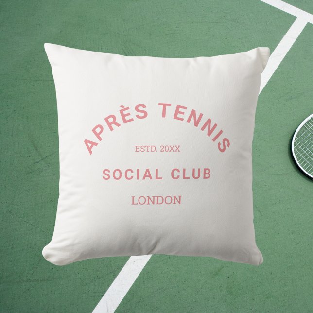 Cojín De Exterior Personalizado  del club de tenis Escudo rosa (Subido por el creador)