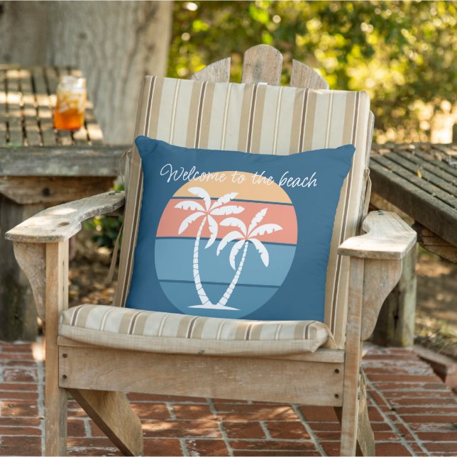 Cojín De Exterior Personalizado Tropical Island Beach Seashore Ocean (Silla)