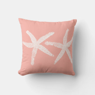Cojín De Exterior Pescado estelar blanco Salmon Pink Naranja Beach T