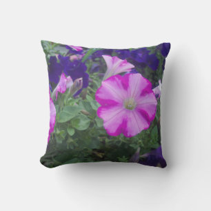 Cojín De Exterior Petunias rosadas y moradas
