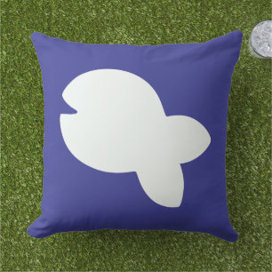 Cojín De Exterior Pez Blanco Pez Azul Verde Combo Patio Exterior