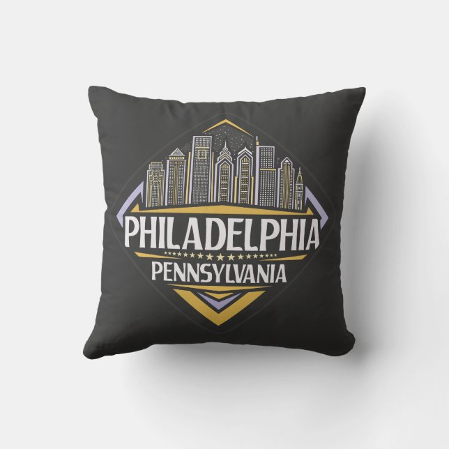 Cojín De Exterior Philadelphia Pennsylvania (Reverso )