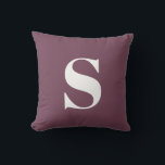 Cojín De Exterior Pilar al aire libre monogramado inicial Pluma Púrp<br><div class="desc">Almohada exterior monogramada inicial de color púrpura de ciruela. almohada exterior decorativa con una sola inicial. Personalizar rápida y fácilmente.</div>
