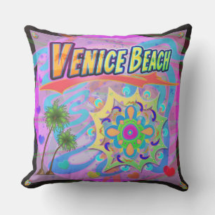 Cojín De Exterior Pilar de progreso verdadero de la playa de Venecia