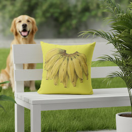Cojín De Exterior Pilar exterior amarillo banano 16x16