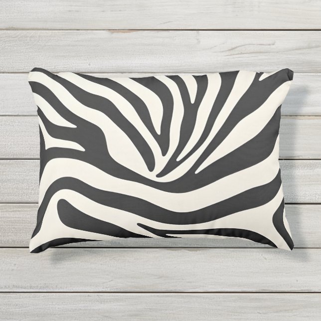 Cojín De Exterior Pilar rayado de inspiración Zibbra (Anverso)