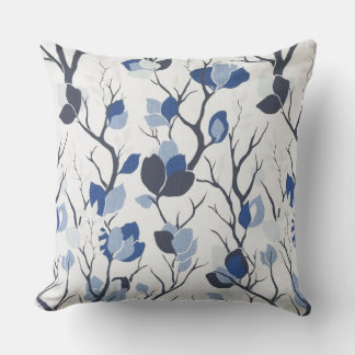 Cojín De Exterior Pillow de acento al aire libre de Indigo Foliage D