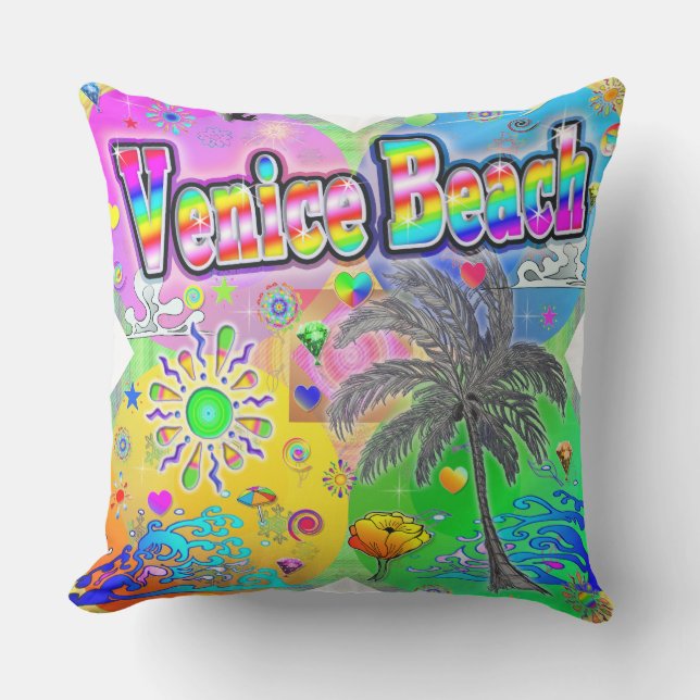 Cojín De Exterior Pillow de las estaciones de Venice Beach Quadro (Anverso)