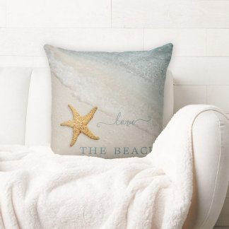Cojín De Exterior Pillow de Starfish Waves Beach House