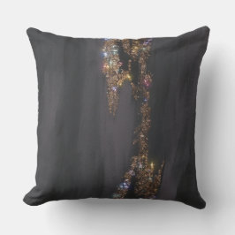 Cojín De Exterior Pillow del Purpurina negro
