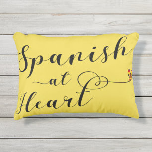 Cojín De Exterior Pillow, el español con acento cardíaco