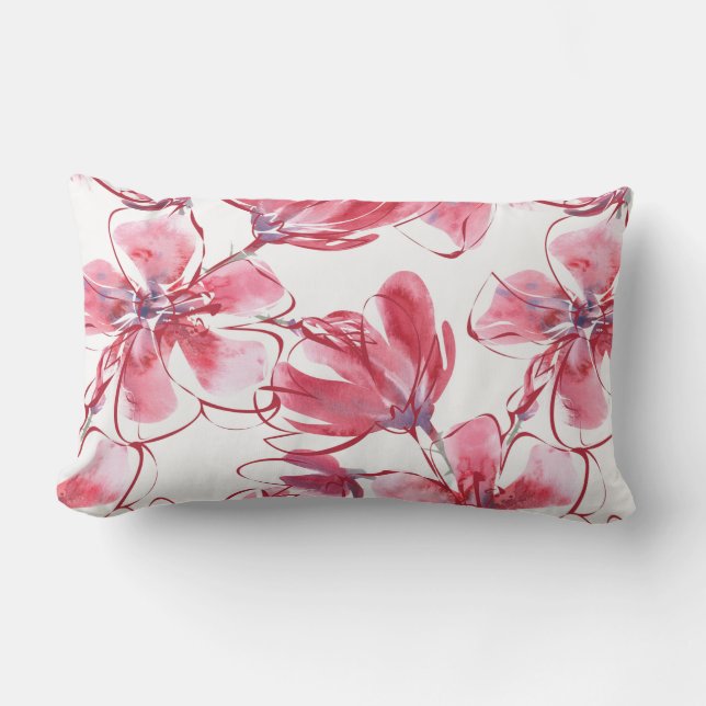 Cojín De Exterior Pillow exterior de flores rojas (Anverso)