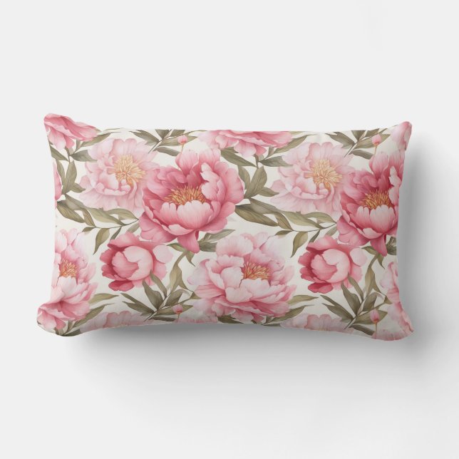 Cojín De Exterior Pillow exterior de Peony Flowers (Anverso)