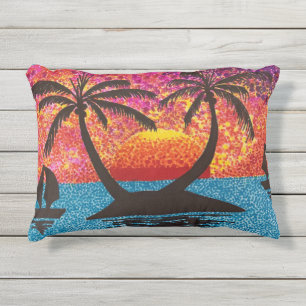 Cojín De Exterior Pillow - Isla Tropical Sunset