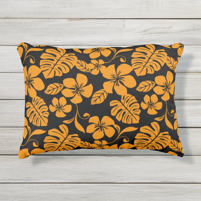 COJÍN DE EXTERIOR PINK BIKINI (NEGRO/NARANJA) (Anverso)